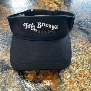 Black adjustable visor, Velcro strap, one size, unisex, 100%cotton